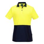 Hi-Vis Womens Cotton Comfort Contrast Class D Polo Shirt S/S (ML211)