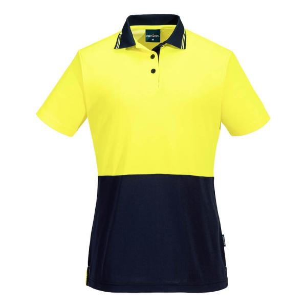 Hi-Vis Womens Cotton Comfort Contrast Class D Polo Shirt S/S (ML211)